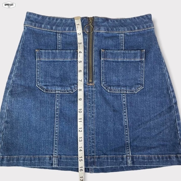 Madewell Zip Denim Jean A-line Skirt with Pockets Style G5457 - Picture 7 of 12